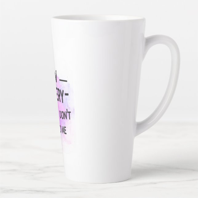 Niedriger Aufkleber Bitte sprechen Sie nicht mit m Milchtasse (Rechts)