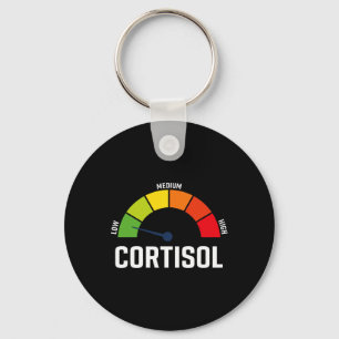 Niedriger Cortisol-Messer Entspannte Geistige Gesu Schlüsselanhänger