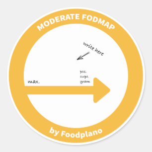 Niedriger FODMAP Diätaufkleber für gemäßigte Runder Aufkleber