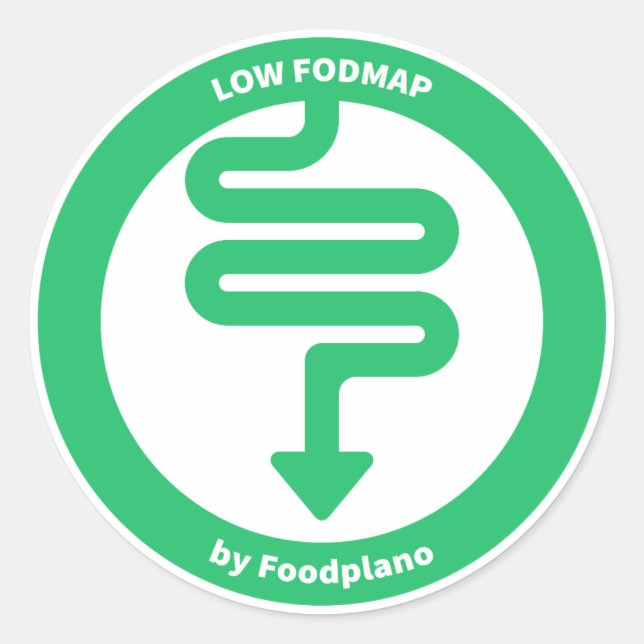 Niedriger FODMAP-Diätaufkleber für Lebensmittel mi Runder Aufkleber (Vorderseite)