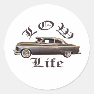 Niedriger Leben-OldsmobileLowrider Runder Aufkleber