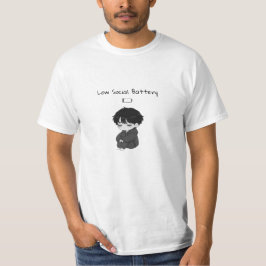 Niedriger Sozialer Akku Relatable Chibi-Junge T-Shirt