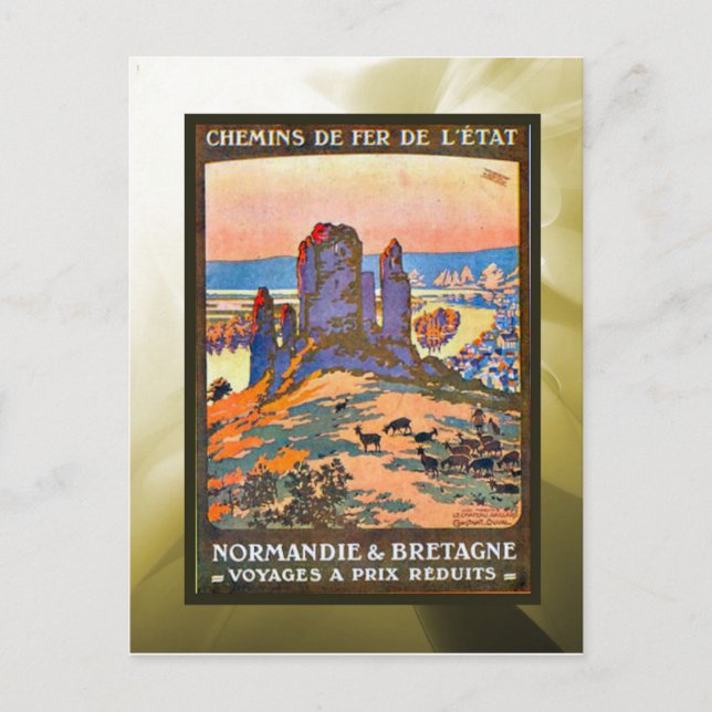 Niedrigere Preise, Normandie, Bretagne, Postkarte (Vorderseite)