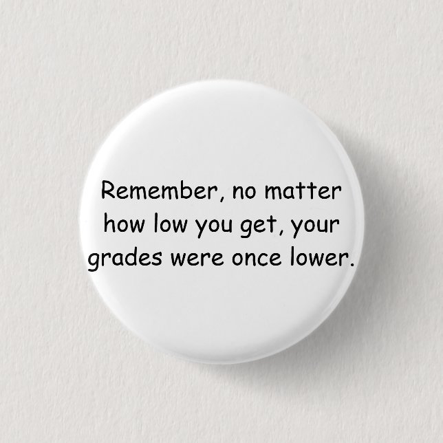Niedriges Leben - niedrige Grade Button (Vorderseite)