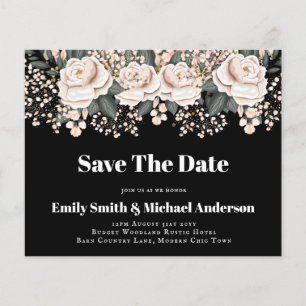 Niedrigste Budget Hochzeiten FLYER Rosa Blume Girl