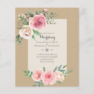 NIEDRIGSTE HAUSHALTSMITTEL Rosenblumen Einladungen Flyer