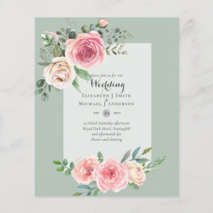 NIEDRIGSTE HAUSHALTSMITTEL Rosenblumen Einladungen Flyer