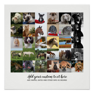 Niedrigste Preise! 35 x FOTO Collage und benutzerd Poster