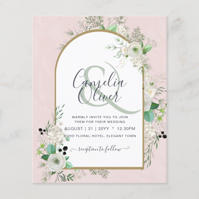 Niedrigster BUDGET White Roses Wedites Arch Flyer (Vorne)
