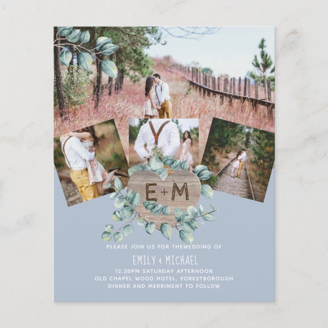 Niedrigster FLYER für Hochzeiten - FOTO EUCALYPTUS (Vorne)