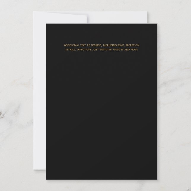 Niedrigster Haushalt Einladungen für Hochzeiten FL (Rückseite)