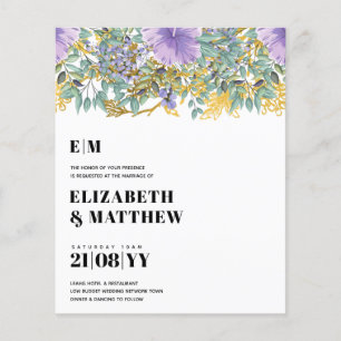 Niedrigster Haushalt Hochzeitsslima-FLYER Purple F Flyer
