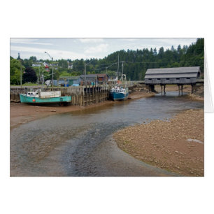 Niedrigwasser an der Bay of Fundy in St. Martins,