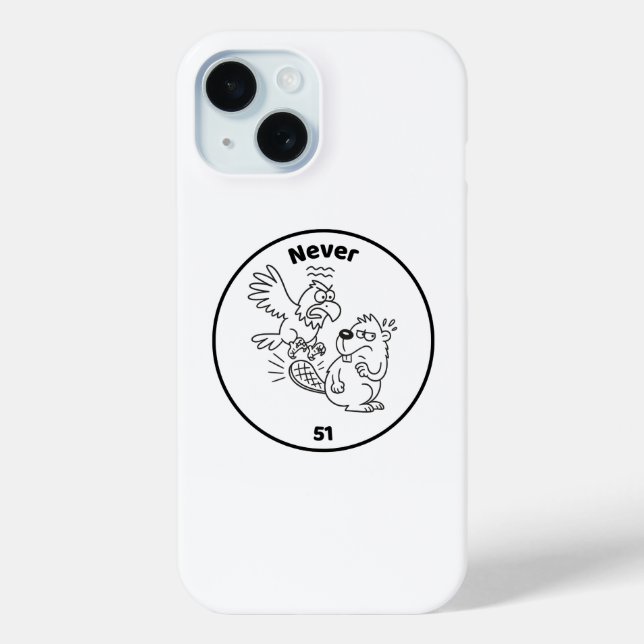 Niemals 51 Biber gegen Adler Case-Mate iPhone Hülle (Rückseite)