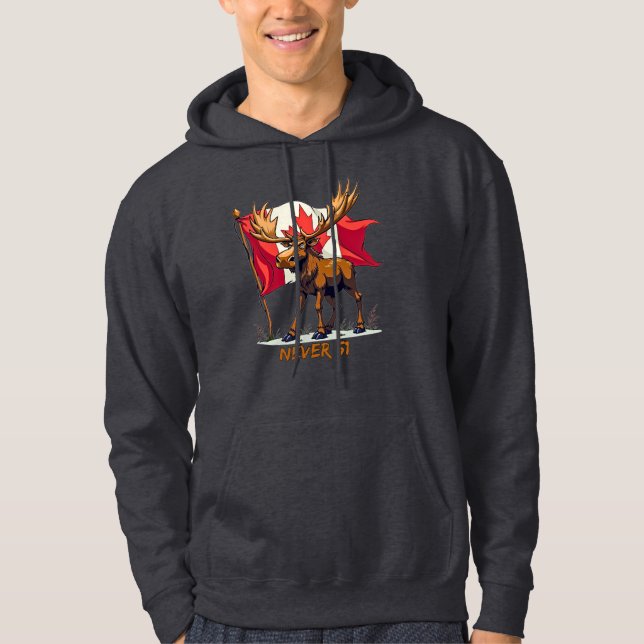Niemals 51, Elch, kanadischer Ahornblättriger Ahor Hoodie (Vorderseite)