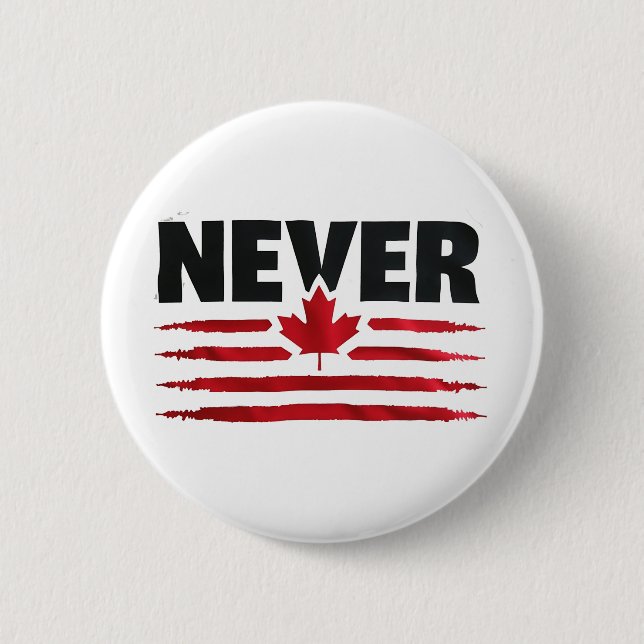 Niemals 51. kanadischer Amerikaner Trump Politisch Button (Vorderseite)