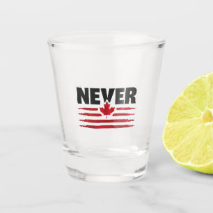 Niemals 51. kanadischer Amerikaner Trump Politisch Schnapsglas