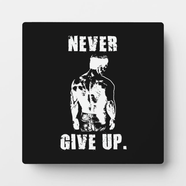 Niemals aufgeben - Gym-Motivation trainieren Fotoplatte (Vorderseite)
