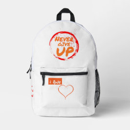 Niemals Aufgeben Motivations-Rucksack Bedruckter Rucksack
