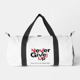 Niemals Aufgeben Motivations-T-Shirt – Inspirieren Duffle Bag