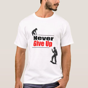 Niemals aufgeben Motivationskonzept-Illustration T-Shirt