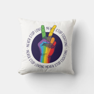 Niemals aufhören zu lieben nie aufhören, LGBTQ Fri Kissen
