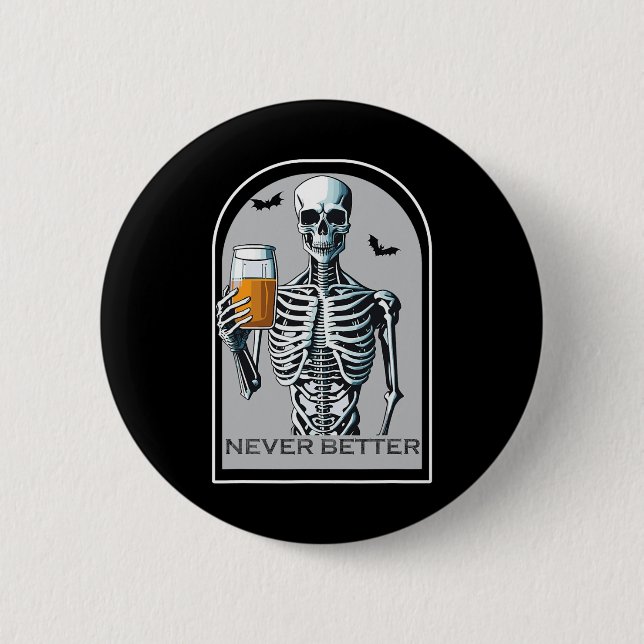Niemals besser Skeletthaupferd für W Button (Vorderseite)