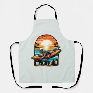 Niemals besser - Skelettsurfing Sunset Wave Schürze