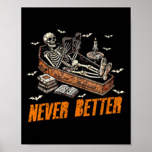 Niemals besser Sonneneletlesen Buch in Coffin Poster