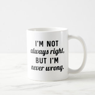 Niemals falsch kaffeetasse