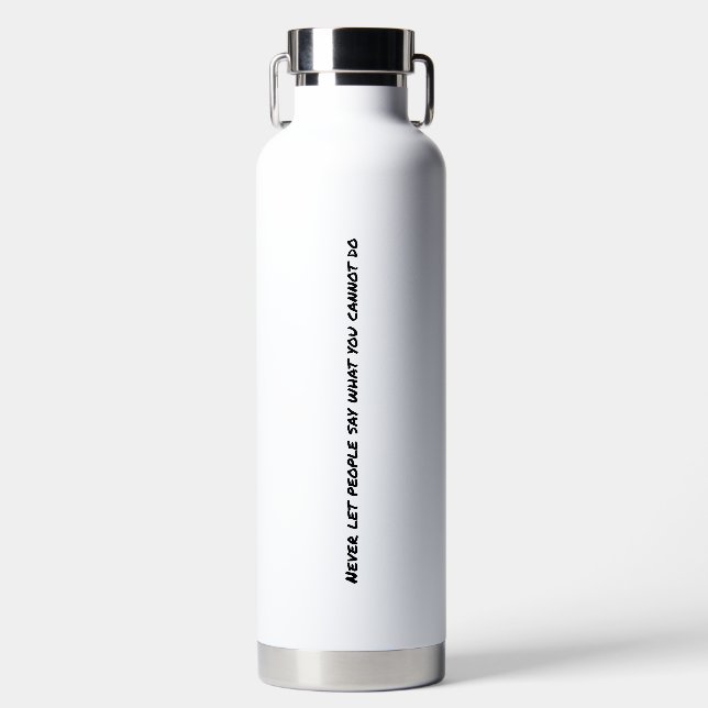 Niemals Gelassen Menschen sagen, vakuumisolierte F Trinkflasche (Vorderseite)