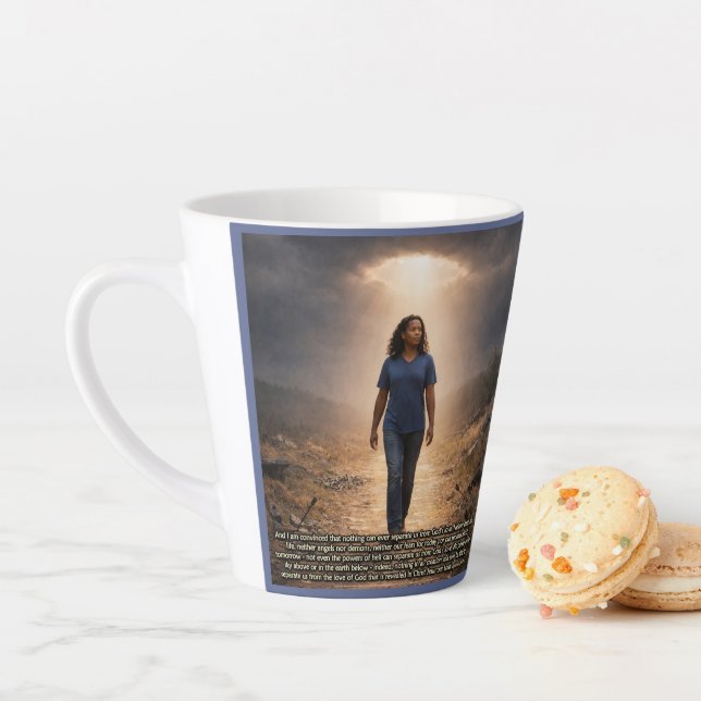 Niemals getrennt von Gott Milchtasse (Beispiel)