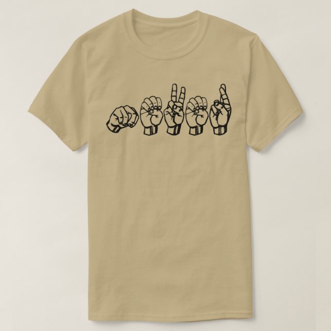 Niemals in ASL T-Shirt (Design vorne)