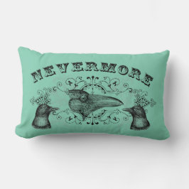 Niemals mehr raven Crow Lumbar Kissen