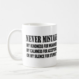 NIEMALS MISTAKE KAFFEETASSE