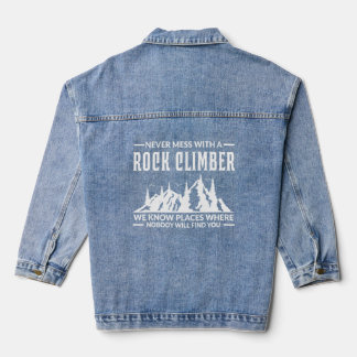 Niemals mit einem Felskletterkletter durcheinander Jeansjacke
