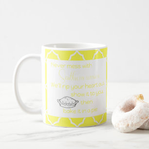 Niemals mit südlich gelben Frauen Kaffeetasse