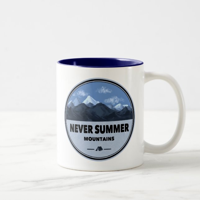 Niemals Sommergebirge Colorado Camping Zweifarbige Tasse (Rechts)