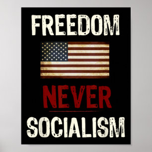 Niemals Sozialismus Antisozialistischer Republikan Poster