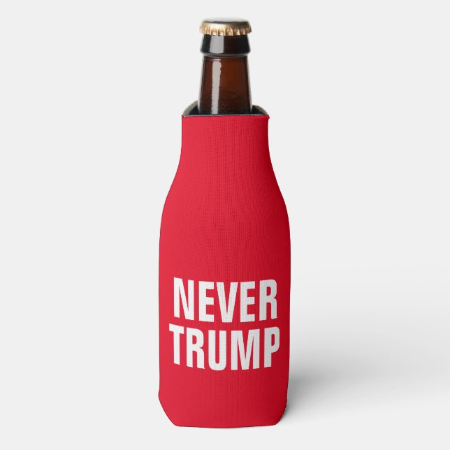 NIEMALS TRUMP FLASCHENKÜHLER (Flaschenvorderseite)