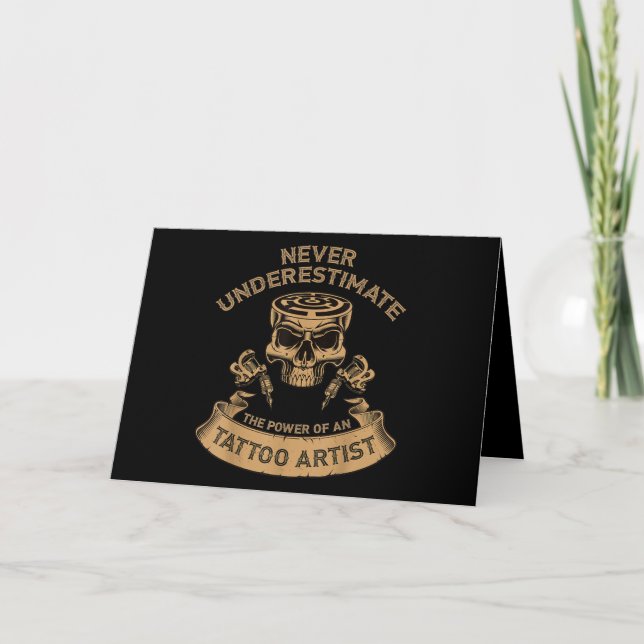 Niemals unterschwellig Geschenk für Tattoo Lover Karte (Vorderseite)
