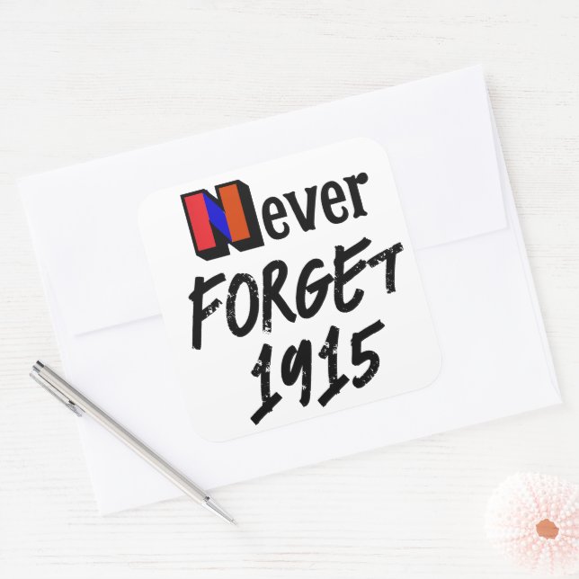 Niemals vergessen 1915 Aufkleber (Umschlag)
