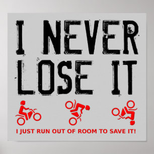 Niemals Verlieren Es Dirt Bike Motocross Poster Sc