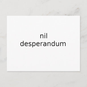 Niemals Verzweiflung Postkarte
