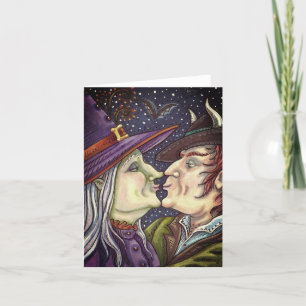 NIEMALS ZU ALT FÜR ROMANZE, HEXE & KRIEGSLOCK Blan Feiertagskarte
