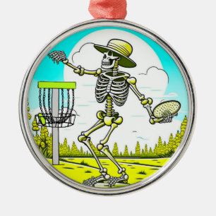 Niemals zu alt zum Golfspielen Skelettfräsen Ornament Aus Metall
