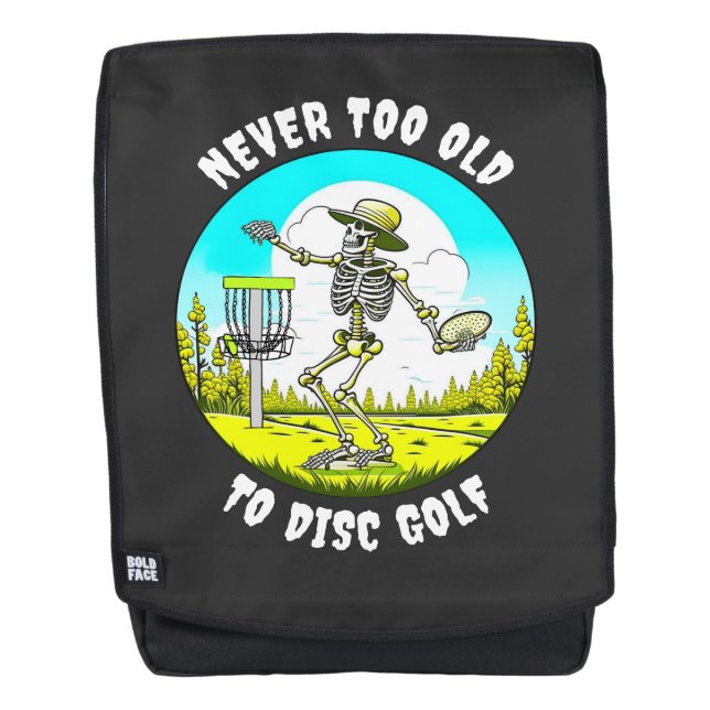 Niemals zu alt zum Golfspielen | Skelettfräsen Rucksack (Vorderseite)