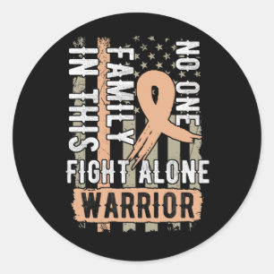 Niemand bekämpft das Bewusstsein für den endometri Runder Aufkleber