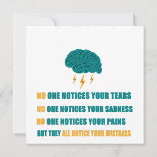 Niemand bemerkt deine Traurigkeit Einladung