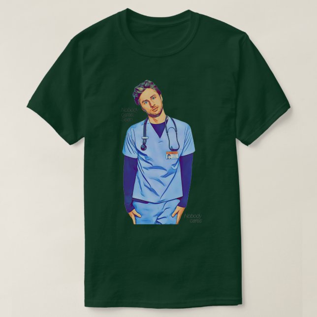Niemand Cares Sean Niemand kümmert sich um JD Stil T-Shirt (Design vorne)